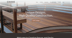 Desktop Screenshot of creativefencesanddecks.com